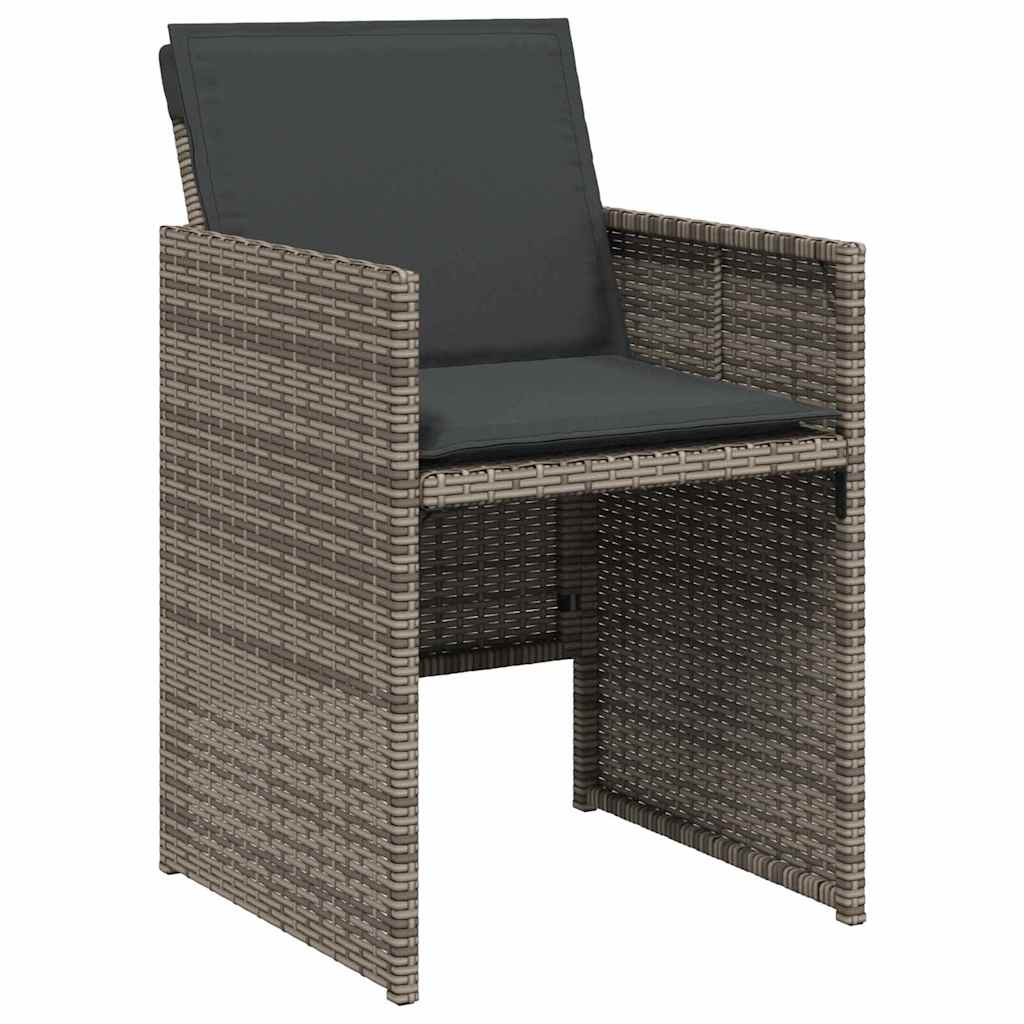 Tuin eettafelset 5 pcs Grijs poly rattan is nu te koop bij PeponiXL, paradijselijk wonen!