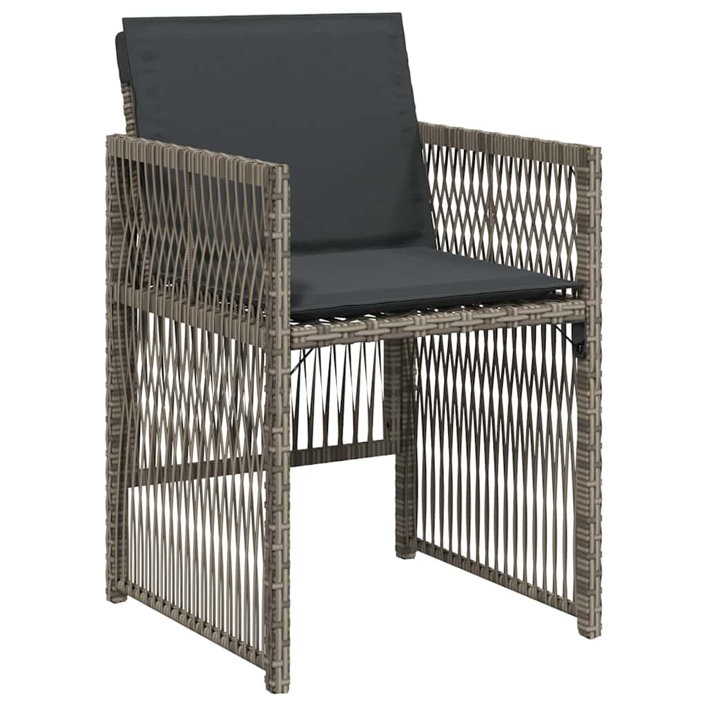 Tuin eettafelset 5 pcs Grijs Gepoedercoat staal is nu te koop bij PeponiXL, paradijselijk wonen!
