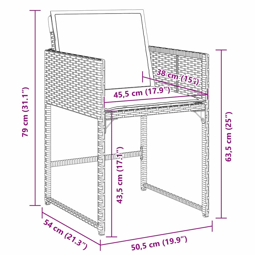 Tuin eettafelset 9 pcs Zwart poly rattan is nu te koop bij PeponiXL, paradijselijk wonen!