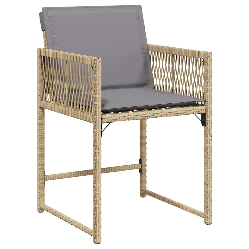 Tuin eettafelset 5 pcs Beige poly rattan is nu te koop bij PeponiXL, paradijselijk wonen!