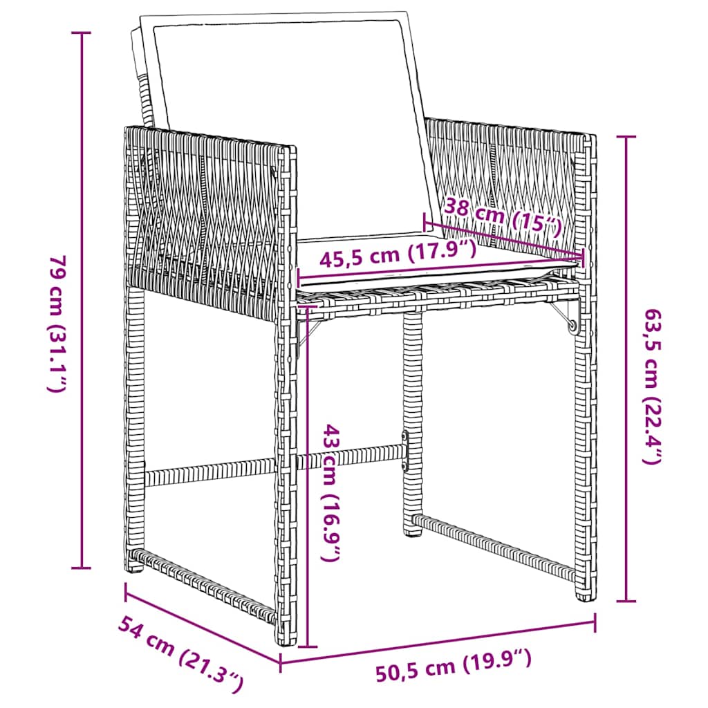 Tuin eettafelset 5 pcs Beige poly rattan is nu te koop bij PeponiXL, paradijselijk wonen!