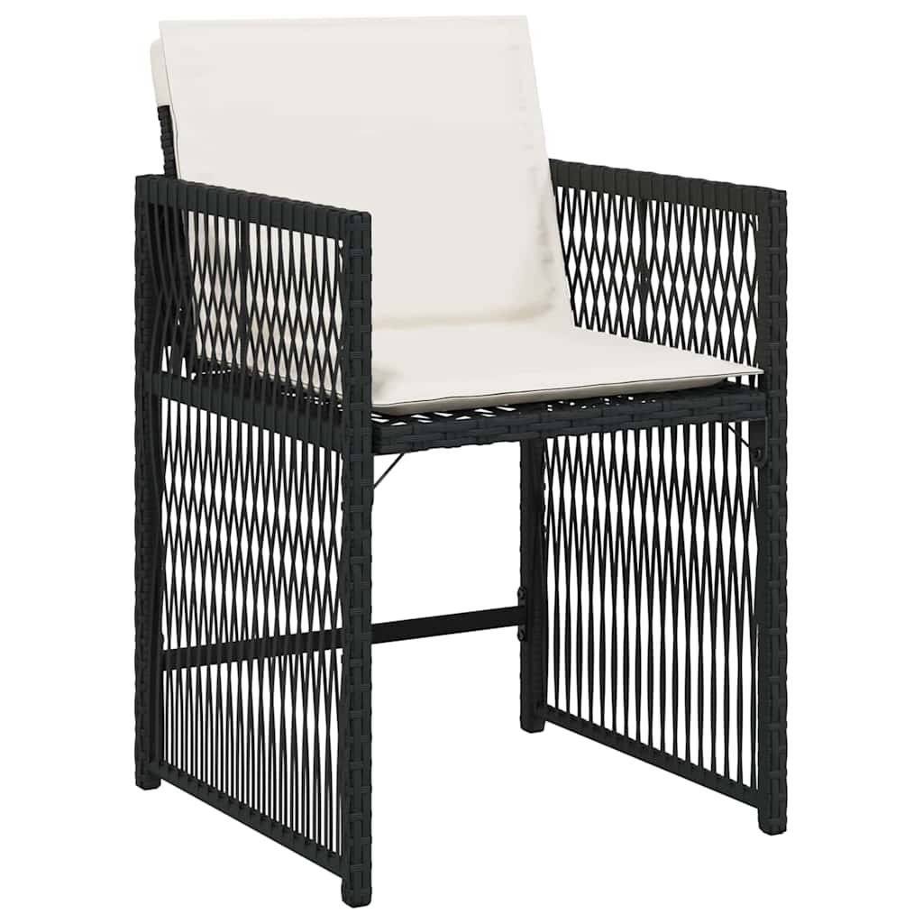 Tuin eettafelset 9 pcs Zwart poly rattan is nu te koop bij PeponiXL, paradijselijk wonen!