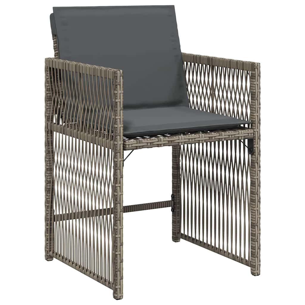 Tuin eettafelset 5 pcs Grijs poly rattan is nu te koop bij PeponiXL, paradijselijk wonen!