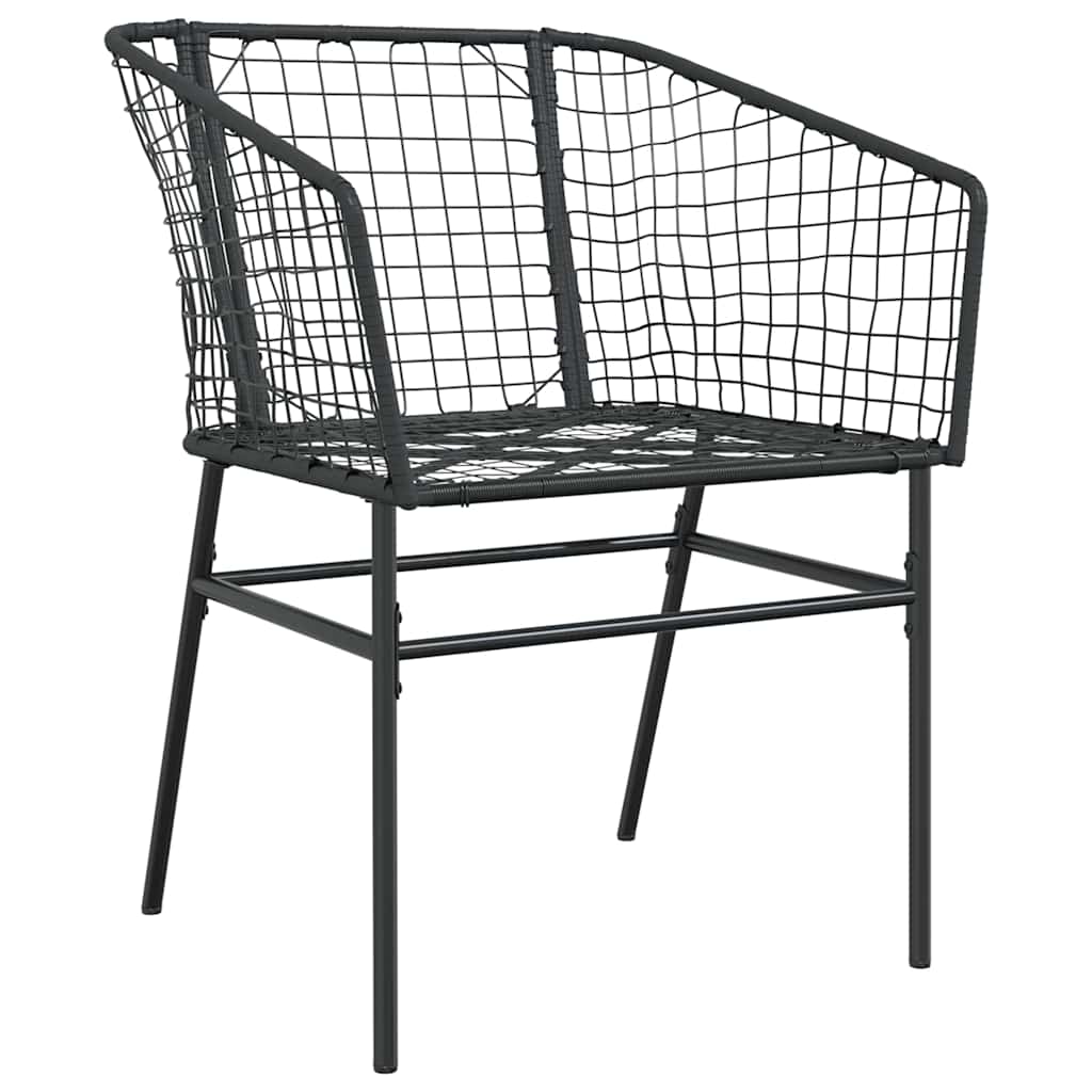 Tuin eettafelset 7 pcs Zwart poly rattan is nu te koop bij PeponiXL, paradijselijk wonen!