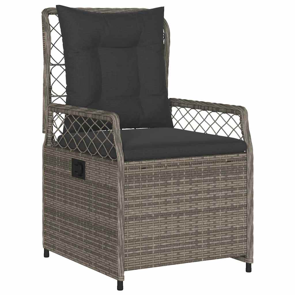 Tuin eettafelset 9 pcs Grijs poly rattan is nu te koop bij PeponiXL, paradijselijk wonen!