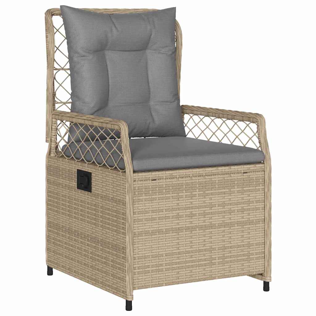 Tuin eettafelset 5 pcs Beige en Licht Grijs poly rattan is nu te koop bij PeponiXL, paradijselijk wonen!