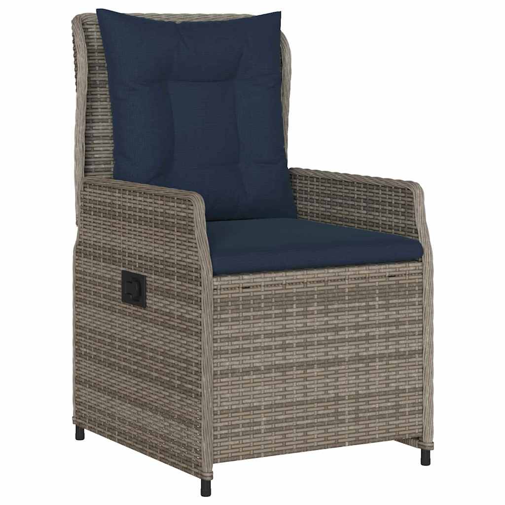 Tuin Eetset 5 pcs Grijs Poly riet is nu te koop bij PeponiXL, paradijselijk wonen!