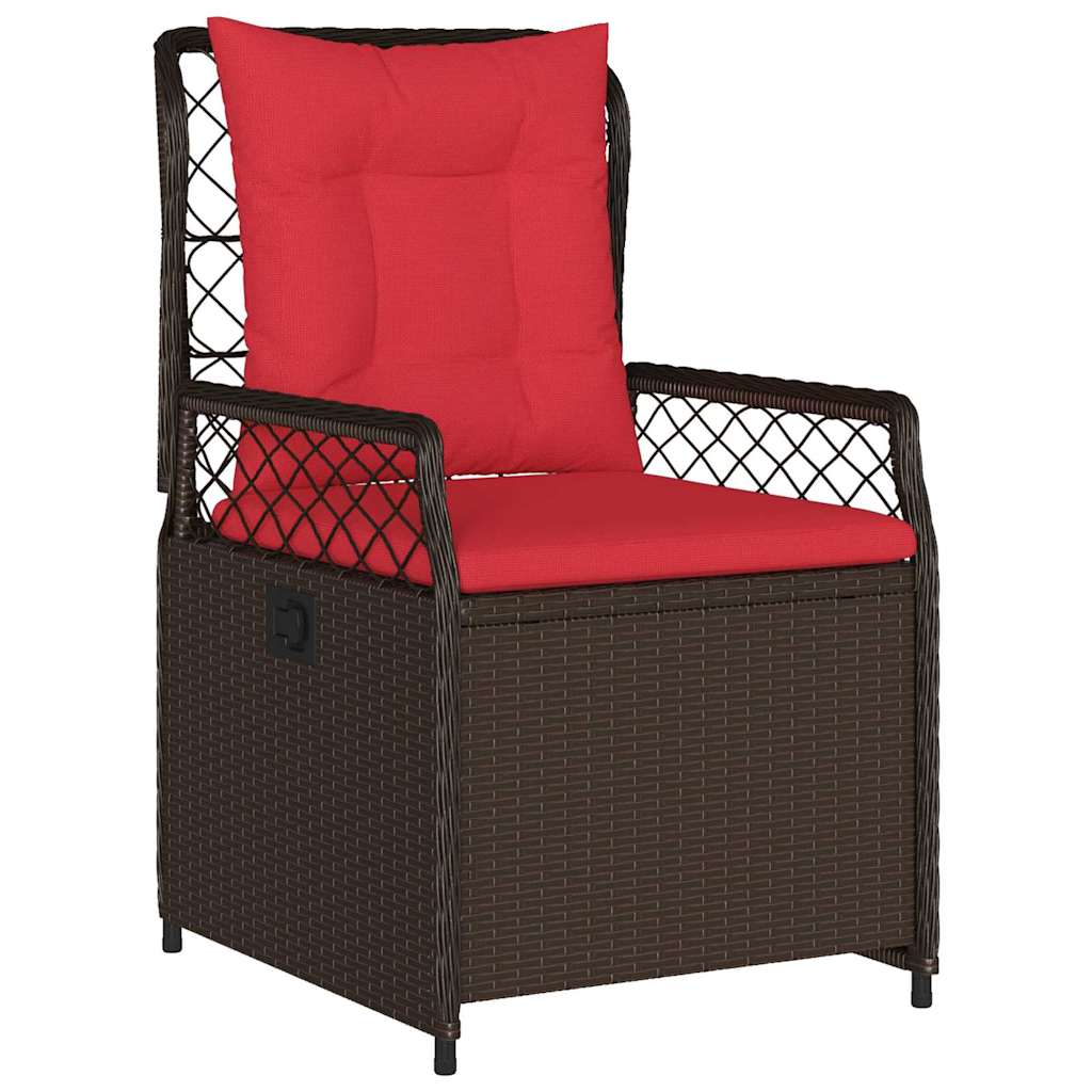 Tuin eettafelset 9 pcs Bruin poly rattan is nu te koop bij PeponiXL, paradijselijk wonen!