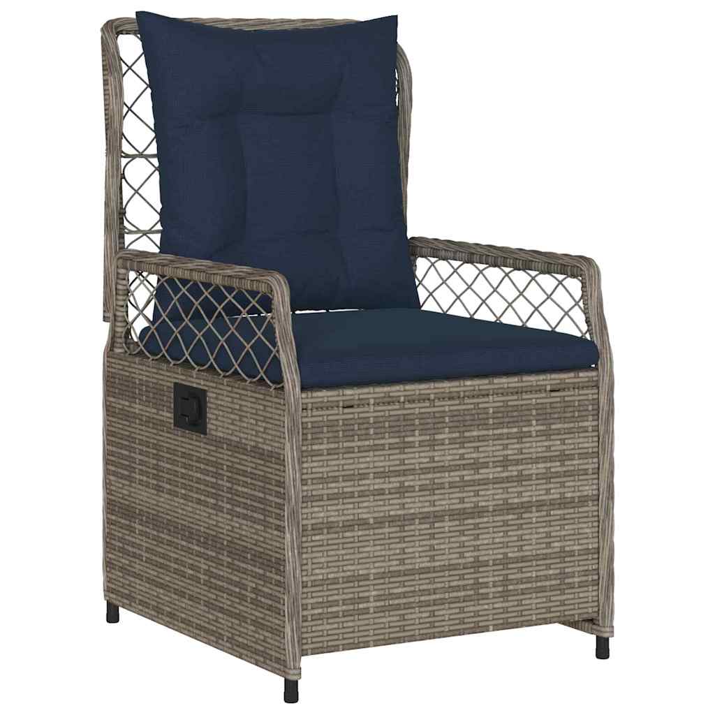 Tuin eettafelset 9 pcs Grijs poly rattan is nu te koop bij PeponiXL, paradijselijk wonen!