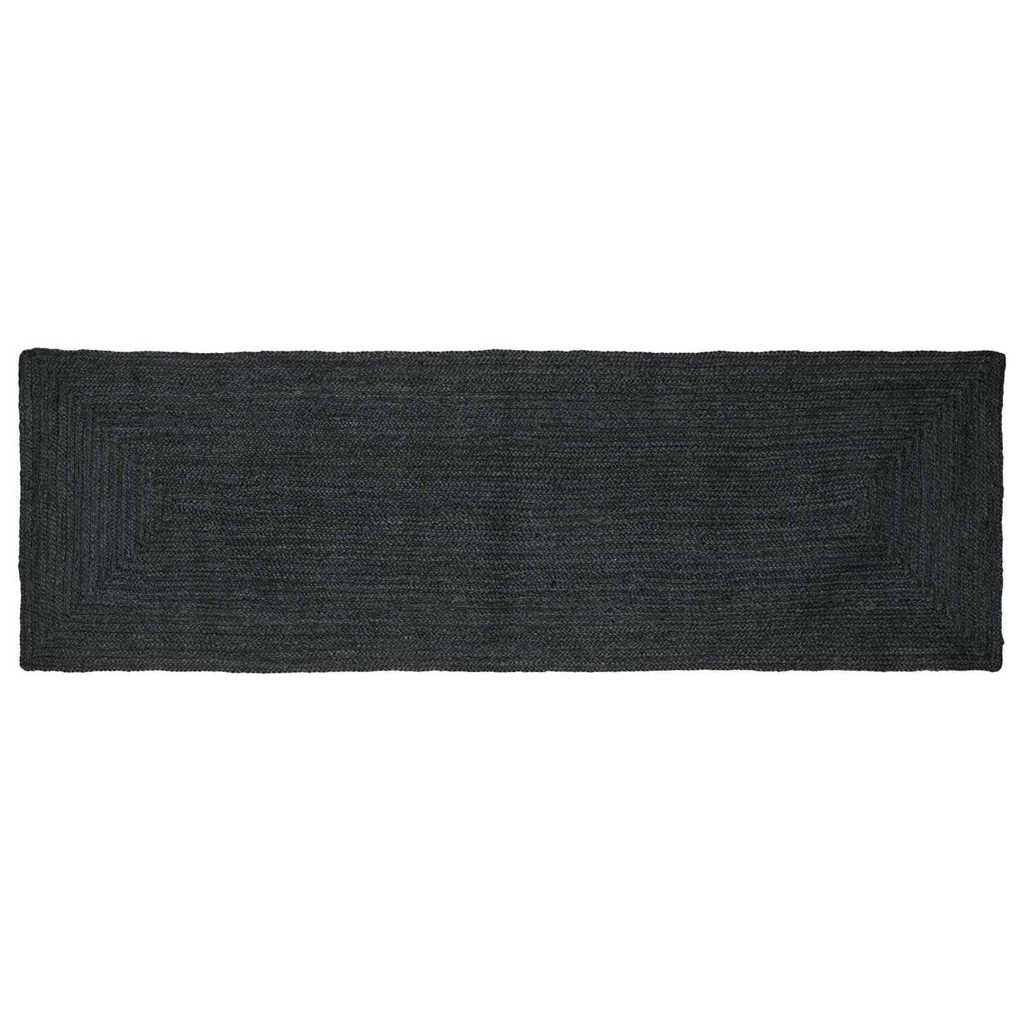 Vloerkleden Rechthoekig Donkergrijs 80 x 200 cm Jute