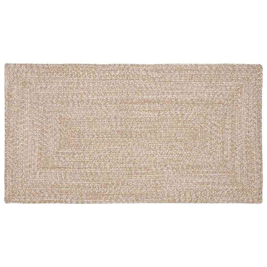 Vloerkleden Rechthoekig Natuurlijk en Wit 100 x 200 cm Jute is nu te koop bij PeponiXL, paradijselijk wonen!