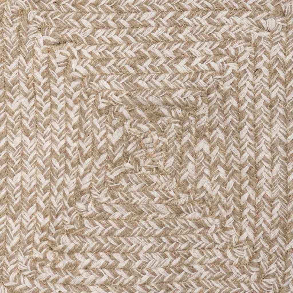 Vloerkleden Vierkant Natuurlijk en Wit 240 x 240 cm Jute is nu te koop bij PeponiXL, paradijselijk wonen!