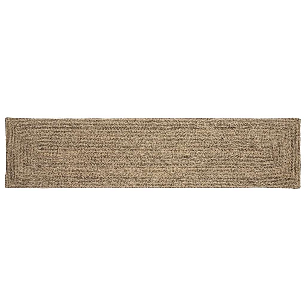 Vloerkleden Rechthoekig Naturel en Zwart 60 x 200 cm Jute is nu te koop bij PeponiXL, paradijselijk wonen!