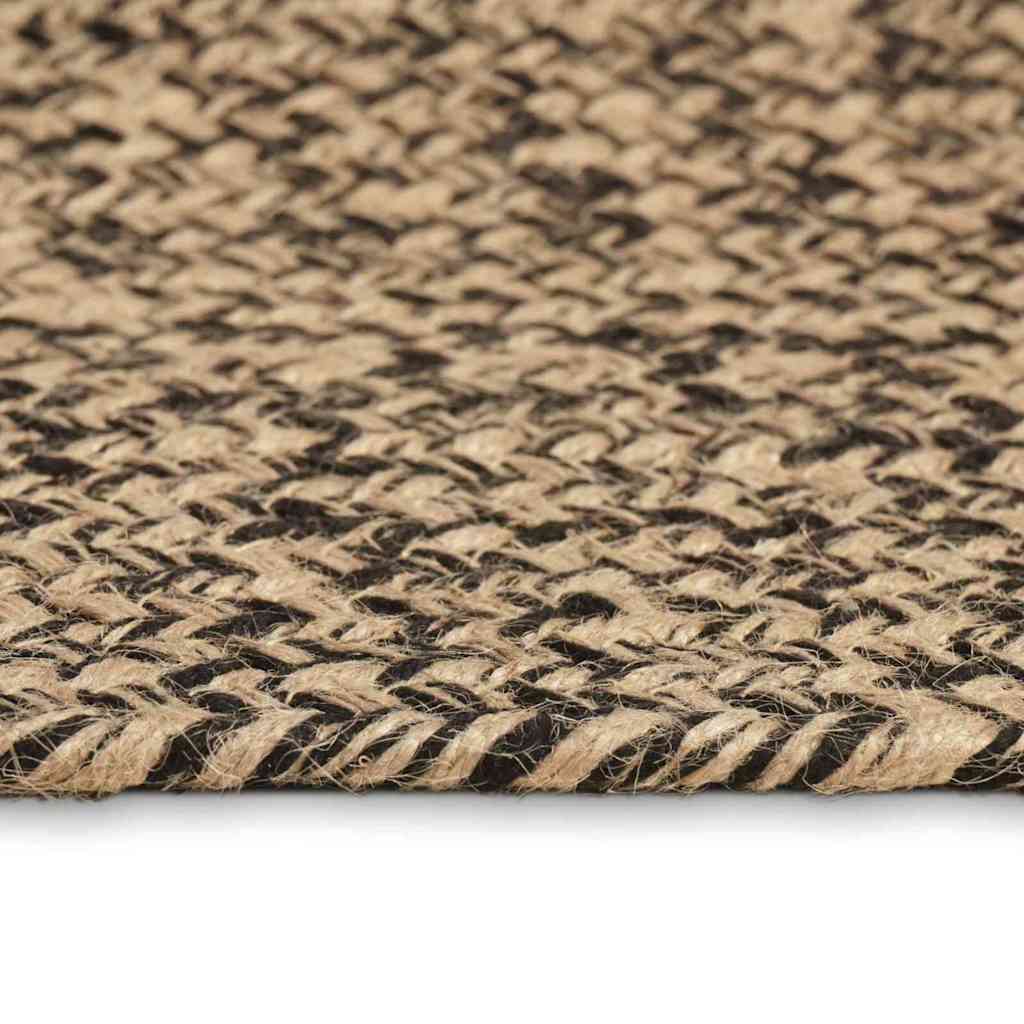 Vloerkleden Rechthoekig Naturel en Zwart 80 x 150 cm Jute is nu te koop bij PeponiXL, paradijselijk wonen!