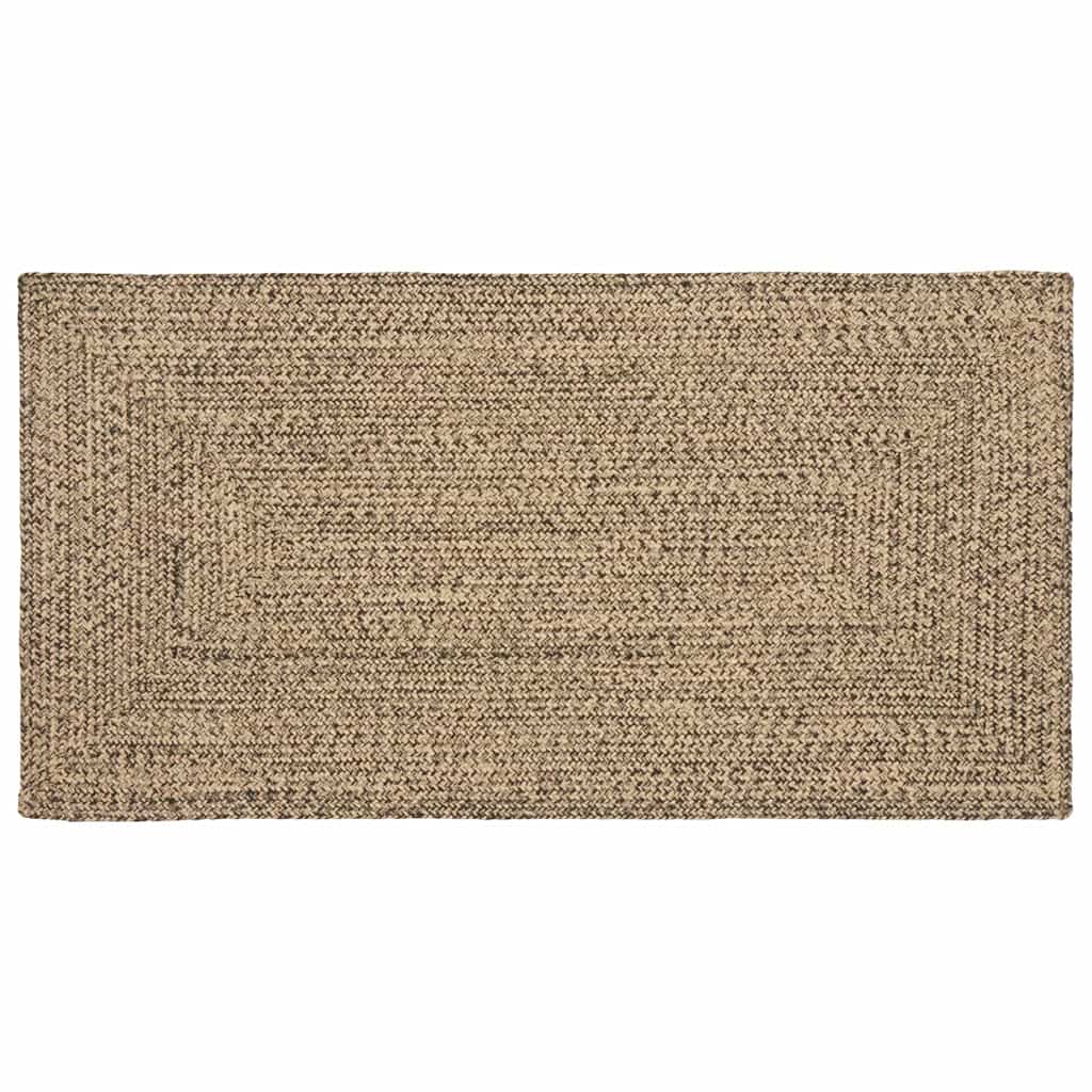 Vloerkleden Rechthoekig Naturel en Zwart 80 x 150 cm Jute is nu te koop bij PeponiXL, paradijselijk wonen!