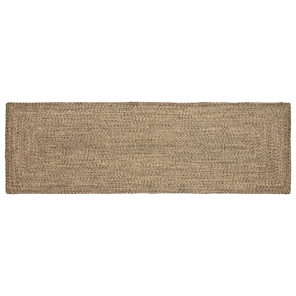 Vloerkleden Rechthoekig Naturel en Zwart 80 x 200 cm Jute is nu te koop bij PeponiXL, paradijselijk wonen!