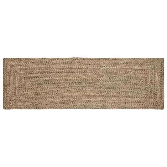 Vloerkleden Rechthoekig Naturel en Zwart 80 x 200 cm Jute is nu te koop bij PeponiXL, paradijselijk wonen!