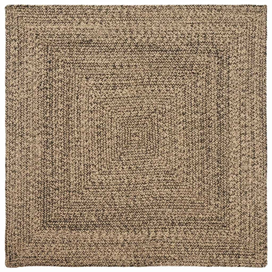 Tapijt Naturel en zwart 120 x 120 cm Jute is nu te koop bij PeponiXL, paradijselijk wonen!