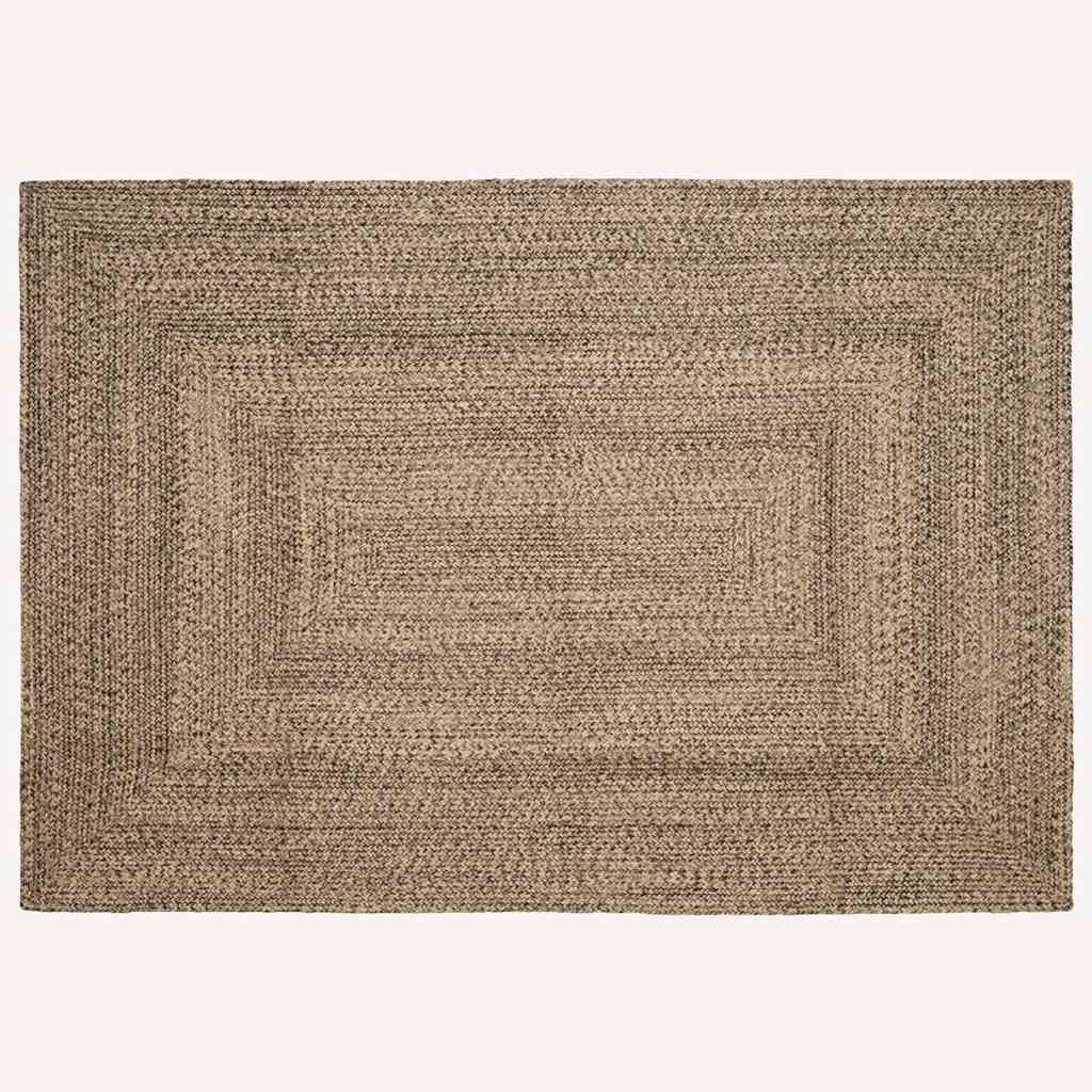 Vloerkleden Rechthoekig Naturel en Zwart 200 x 290 cm Jute is nu te koop bij PeponiXL, paradijselijk wonen!