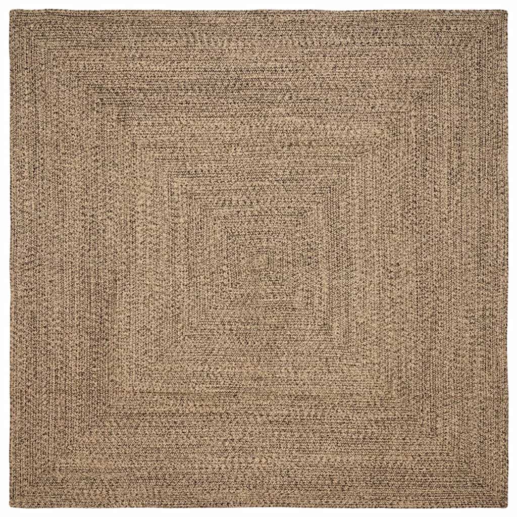 Vloerkleden Vierkant Naturel en Zwart 300 x 300 cm Jute is nu te koop bij PeponiXL, paradijselijk wonen!