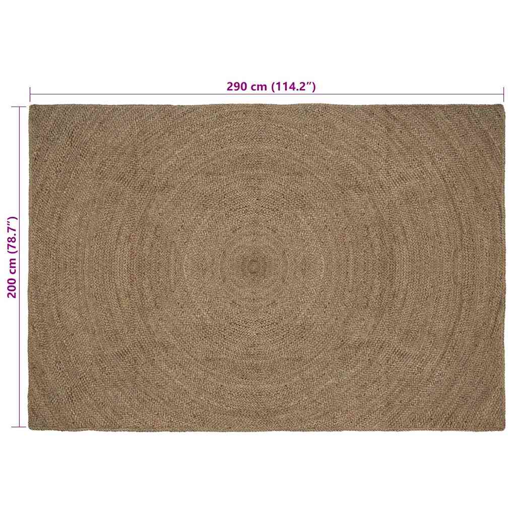 Vloerkleden Rechthoekig Grijs 200 x 290 cm Jute is nu te koop bij PeponiXL, paradijselijk wonen!