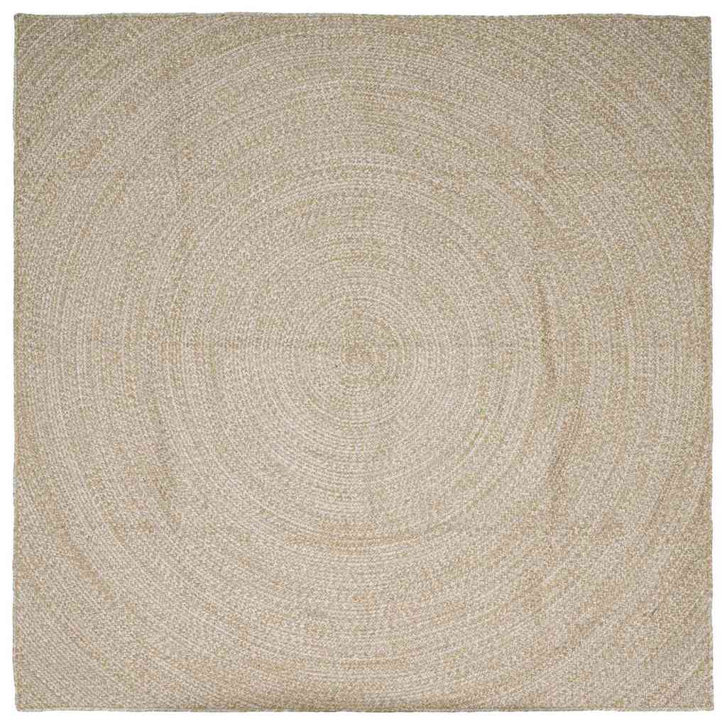 Vloerkleden Vierkant Natuurlijk en Wit 300 x 300 cm Jute is nu te koop bij PeponiXL, paradijselijk wonen!