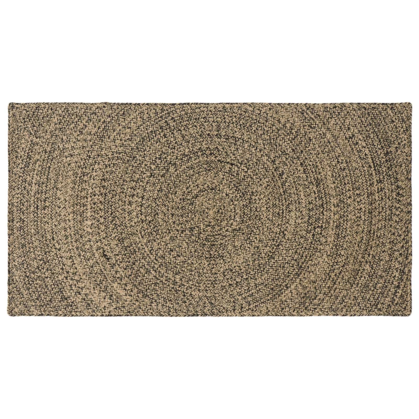 Vloerkleden Naturel en Zwart 60 x 110 cm Jute is nu te koop bij PeponiXL, paradijselijk wonen!