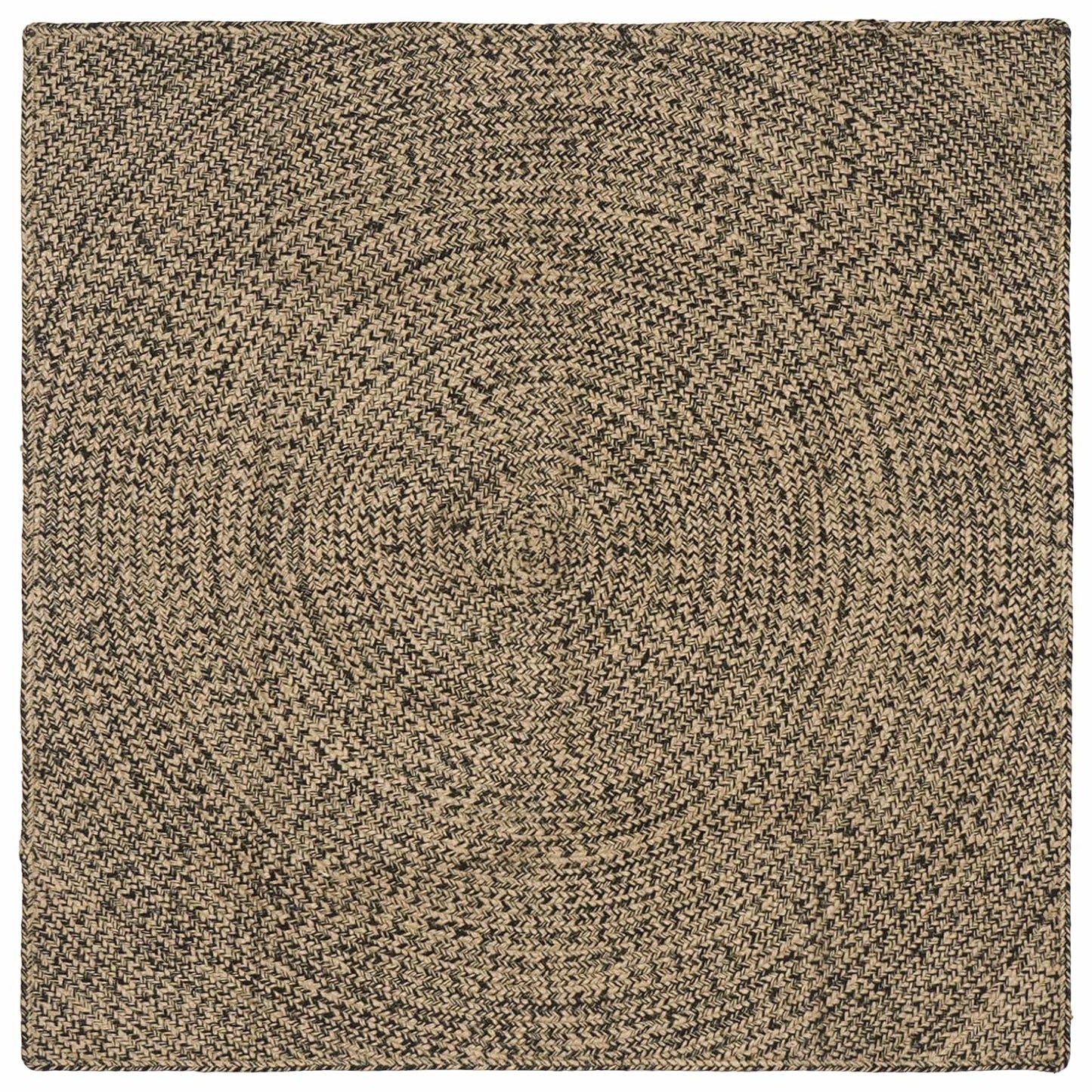 Vloerkleden Naturel en Zwart 120 x 120 cm Jute is nu te koop bij PeponiXL, paradijselijk wonen!
