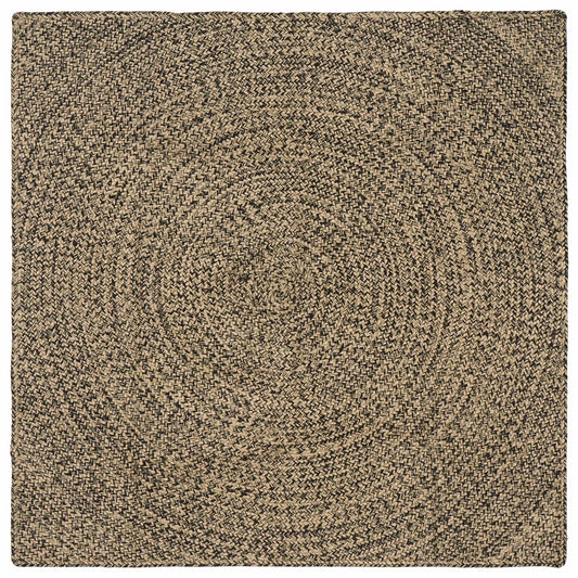 Vloerkleden Naturel en Zwart 120 x 120 cm Jute is nu te koop bij PeponiXL, paradijselijk wonen!