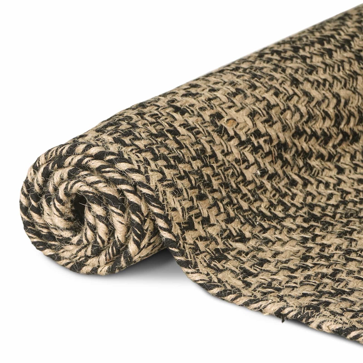 Vloerkleden Naturel en Zwart 120 x 170 cm Jute is nu te koop bij PeponiXL, paradijselijk wonen!