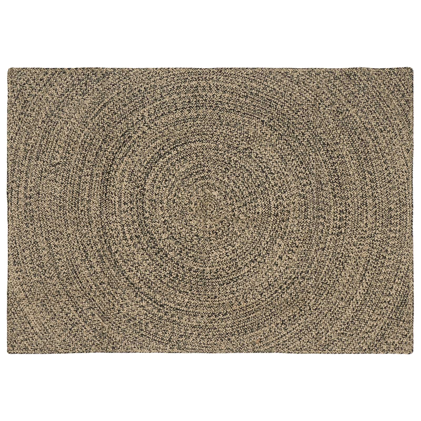 Vloerkleden Naturel en Zwart 140 x 200 cm Jute is nu te koop bij PeponiXL, paradijselijk wonen!