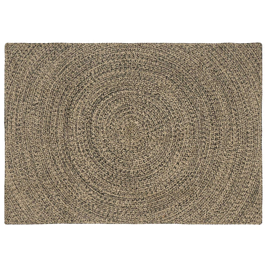 Vloerkleden Naturel en Zwart 140 x 200 cm Jute is nu te koop bij PeponiXL, paradijselijk wonen!