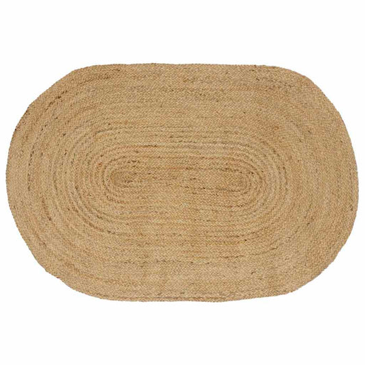 Vloerkleden Ovaal Naturel 205 x 305 cm Jute is nu te koop bij PeponiXL, paradijselijk wonen!