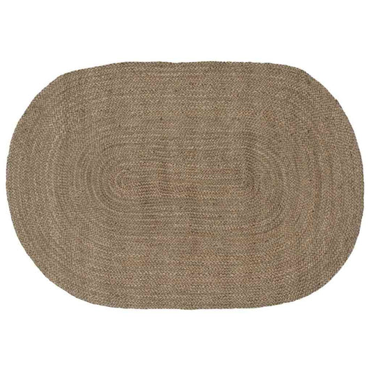 Vloerkleden Ovaal Grijs 122 x 183 cm Jute is nu te koop bij PeponiXL, paradijselijk wonen!