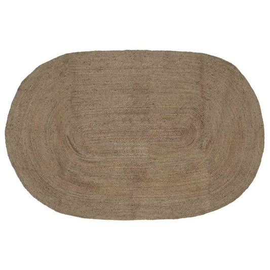 Vloerkleden Ovaal Grijs 152 x 245 cm Jute is nu te koop bij PeponiXL, paradijselijk wonen!