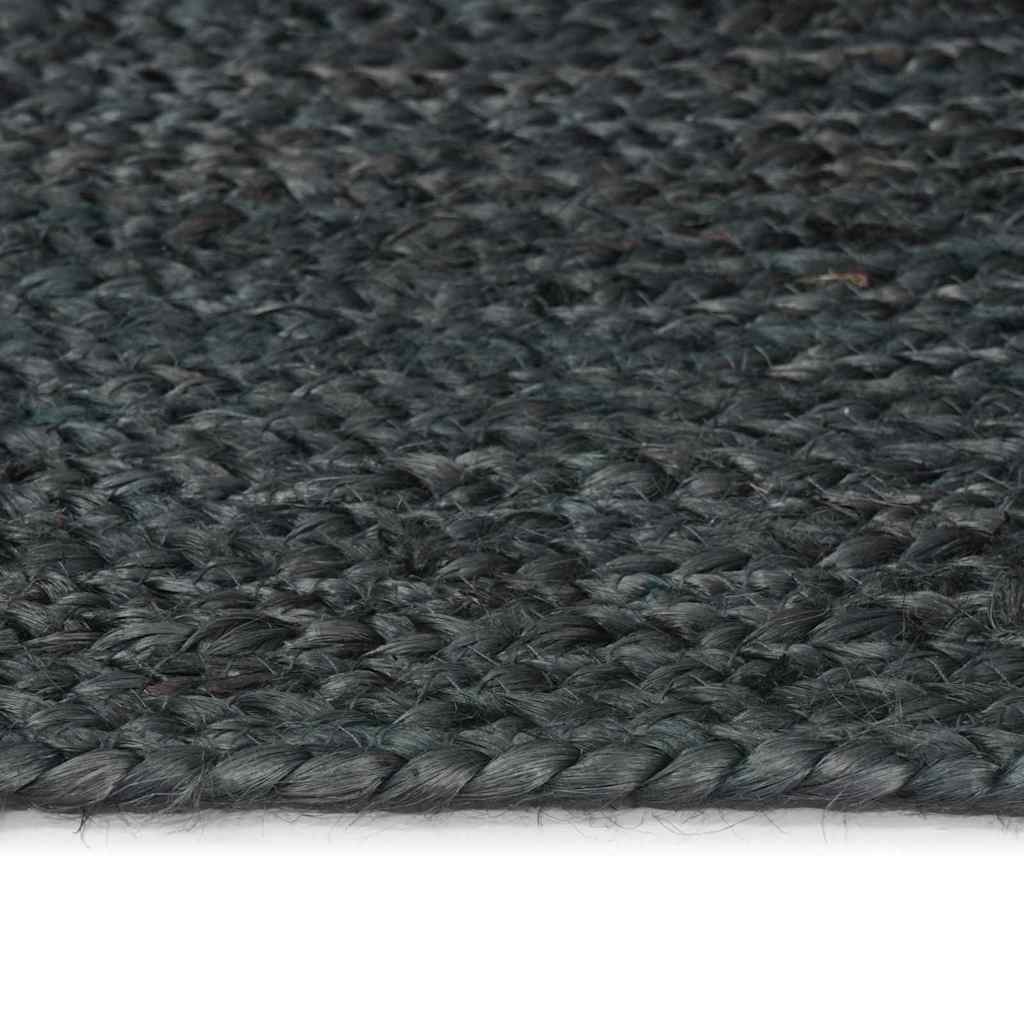 Vloerkleden Ovaal Zwart 100 x 152 cm Jute is nu te koop bij PeponiXL, paradijselijk wonen!