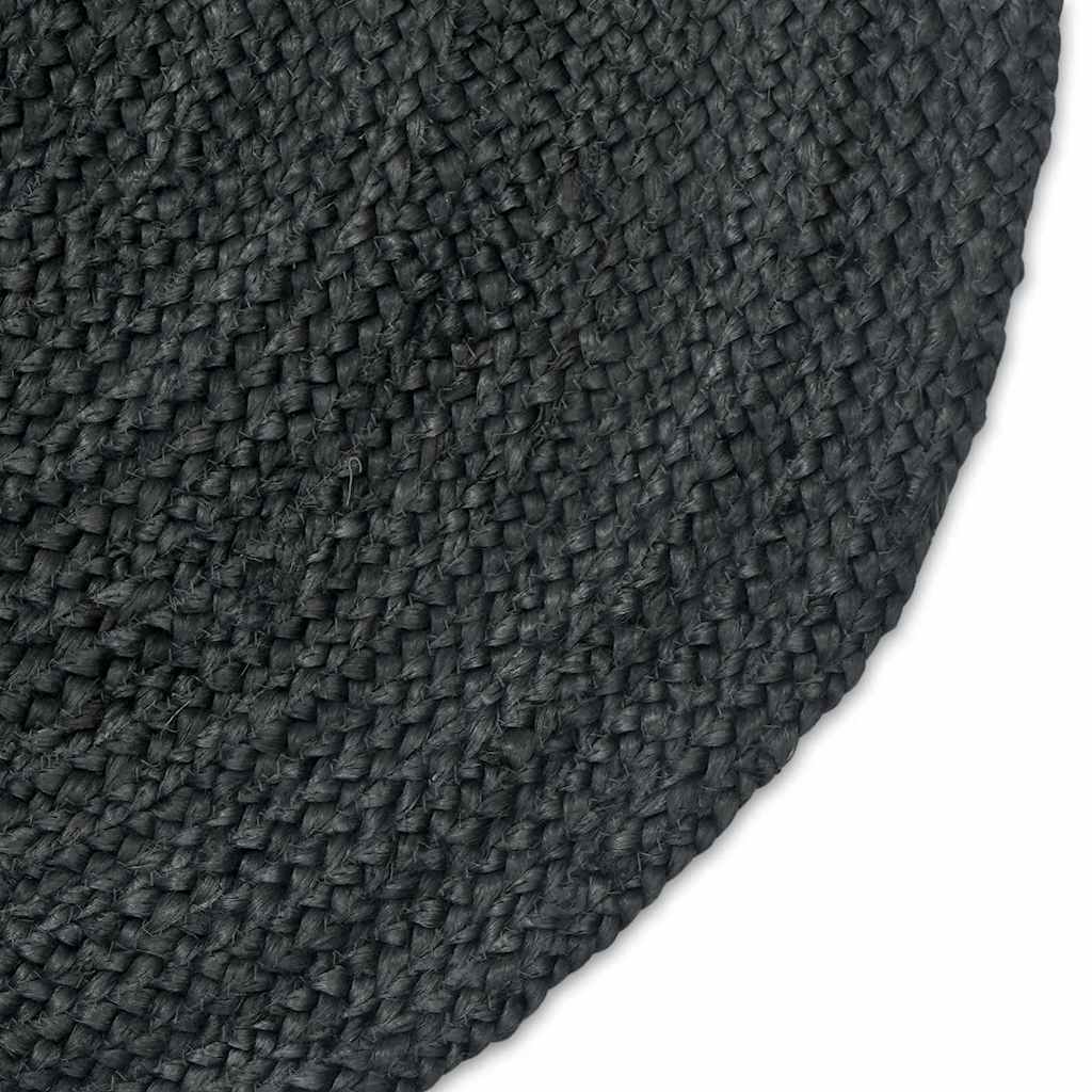 Vloerkleden Ovaal Zwart 152 x 245 cm Jute is nu te koop bij PeponiXL, paradijselijk wonen!