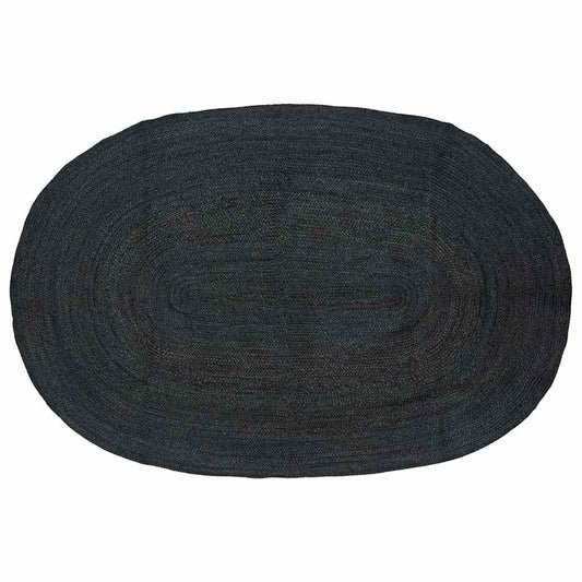 Vloerkleden Ovaal Zwart 205 x 305 cm Jute is nu te koop bij PeponiXL, paradijselijk wonen!