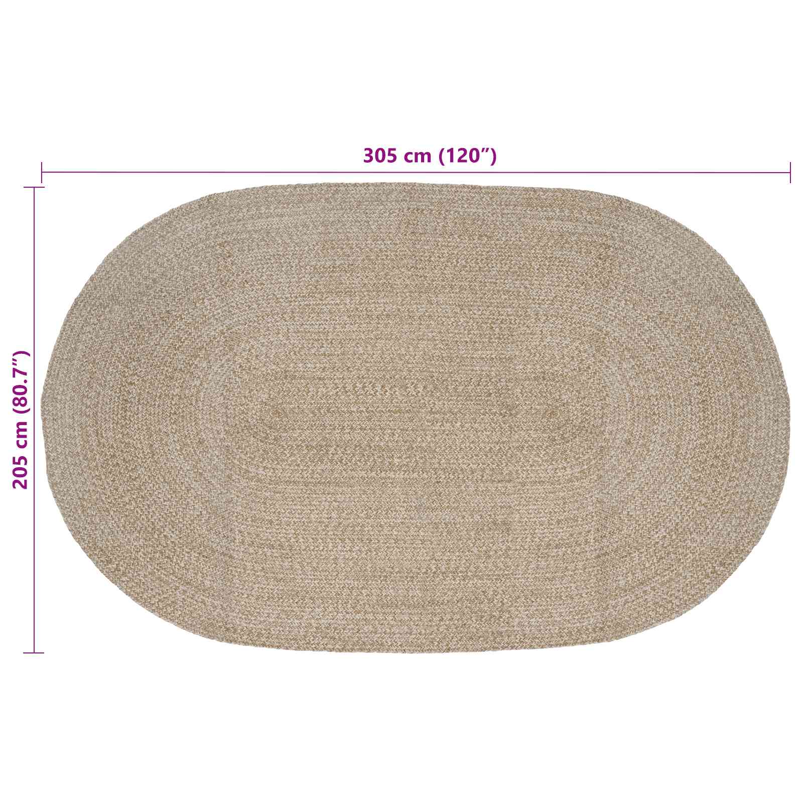 Vloerkleden Wit 205 x 305 cm Jute is nu te koop bij PeponiXL, paradijselijk wonen!