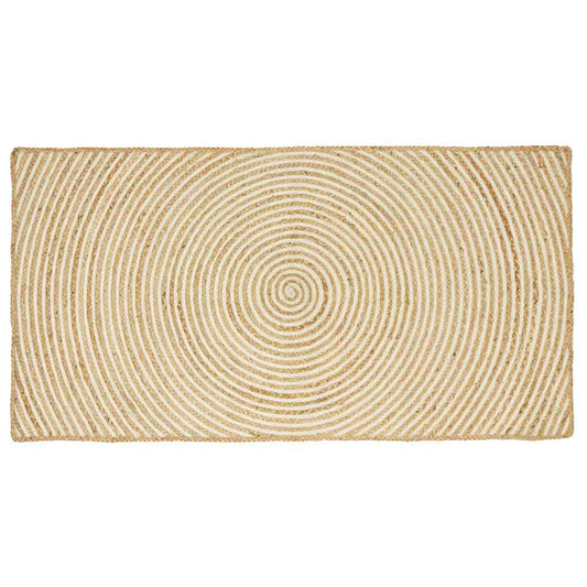 Vloerkleed Natuurlijk en Wit 60 x 110 cm Jute is nu te koop bij PeponiXL, paradijselijk wonen!