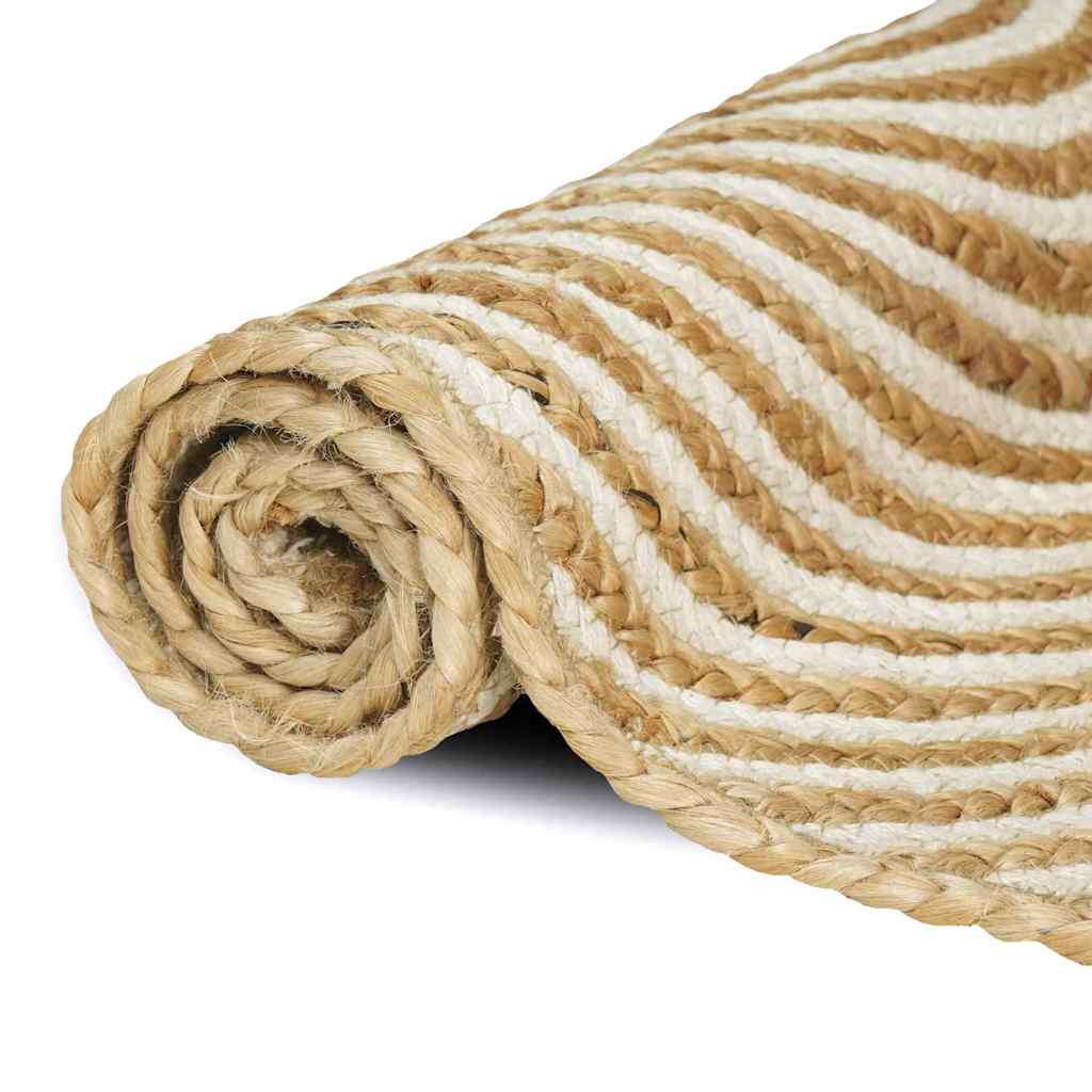 Vloerkleed Natuurlijk en Wit 60 x 250 cm Jute is nu te koop bij PeponiXL, paradijselijk wonen!