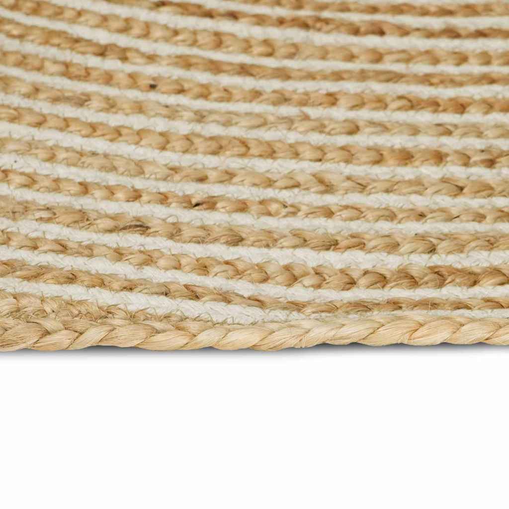 Vloerkleed Natuurlijk en Wit 80 x 200 cm Jute is nu te koop bij PeponiXL, paradijselijk wonen!