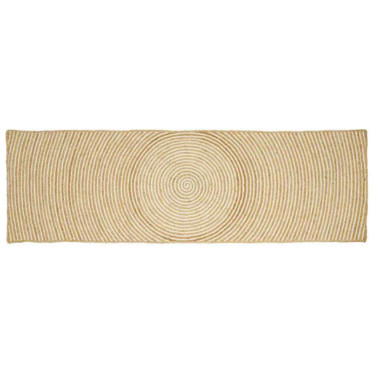 Vloerkleed Natuurlijk en Wit 80 x 200 cm Jute is nu te koop bij PeponiXL, paradijselijk wonen!