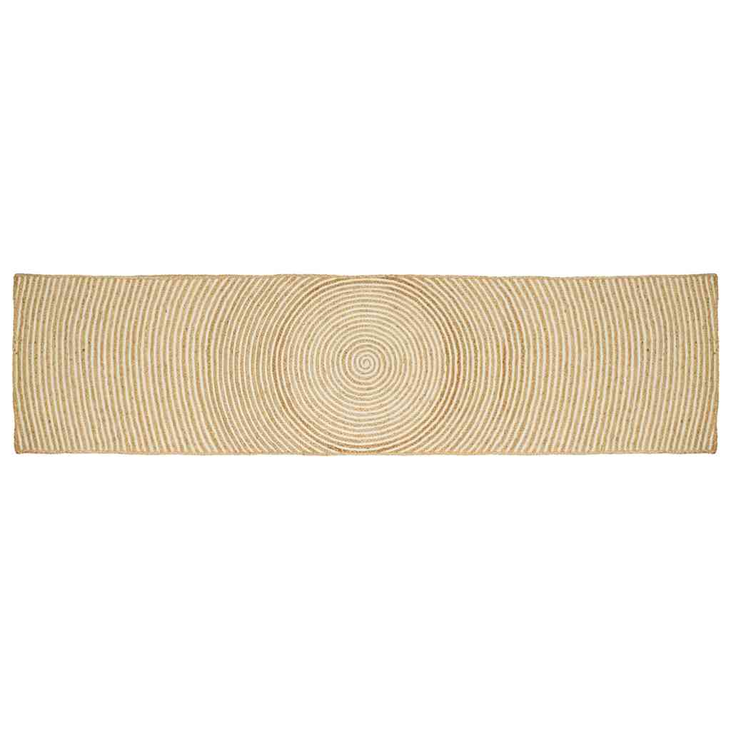 Vloerkleed Natuurlijk en Wit 80 x 400 cm Jute is nu te koop bij PeponiXL, paradijselijk wonen!