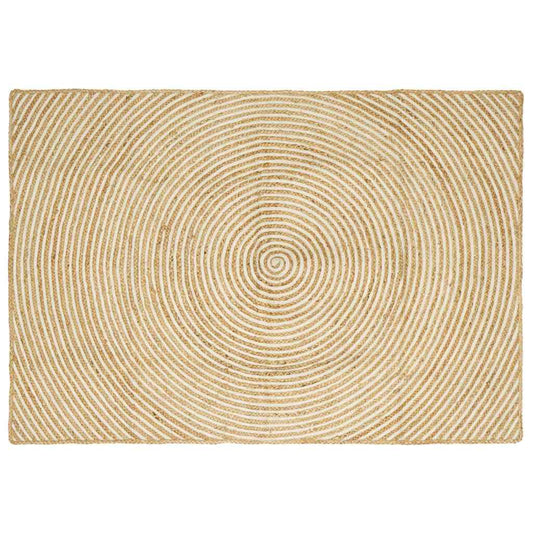 Vloerkleed Natuurlijk en Wit 140 x 200 cm Jute is nu te koop bij PeponiXL, paradijselijk wonen!