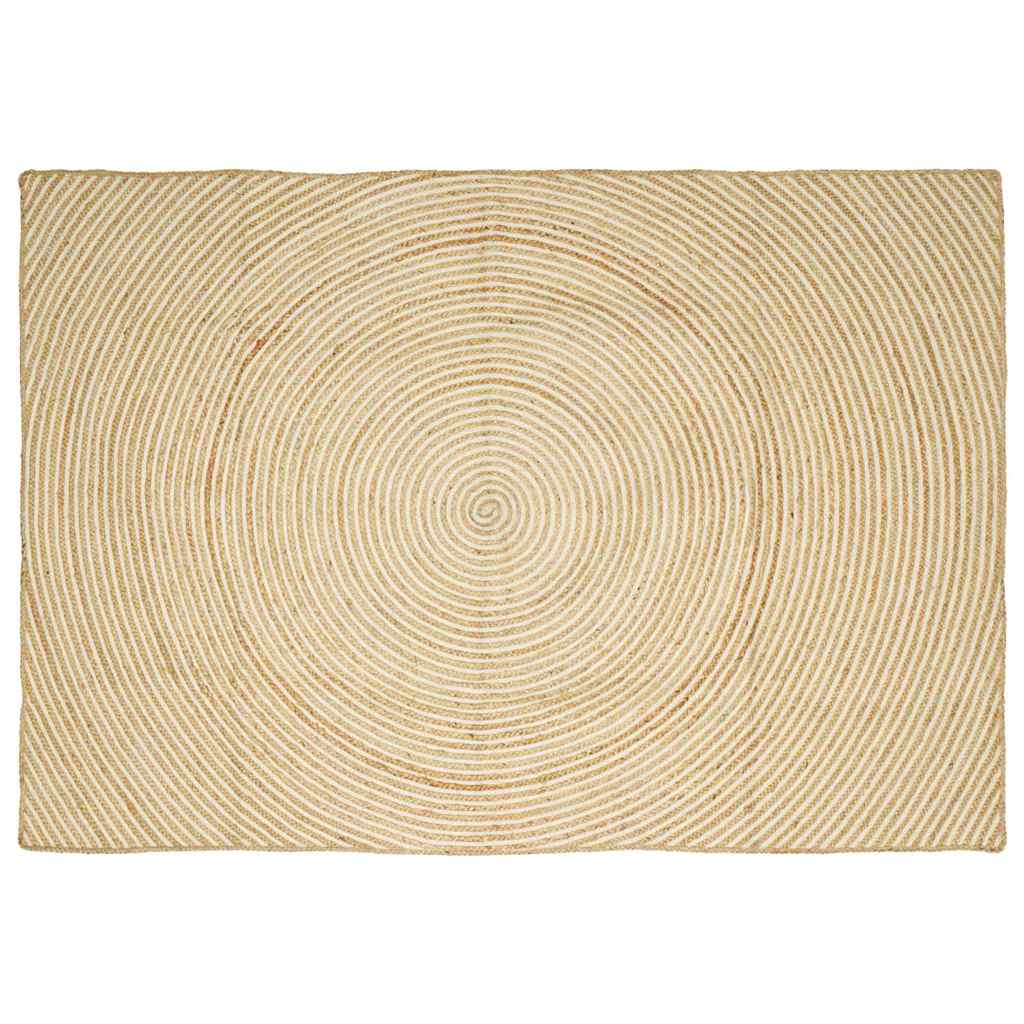 Vloerkleed Natuurlijk en Wit 200 x 290 cm Jute is nu te koop bij PeponiXL, paradijselijk wonen!