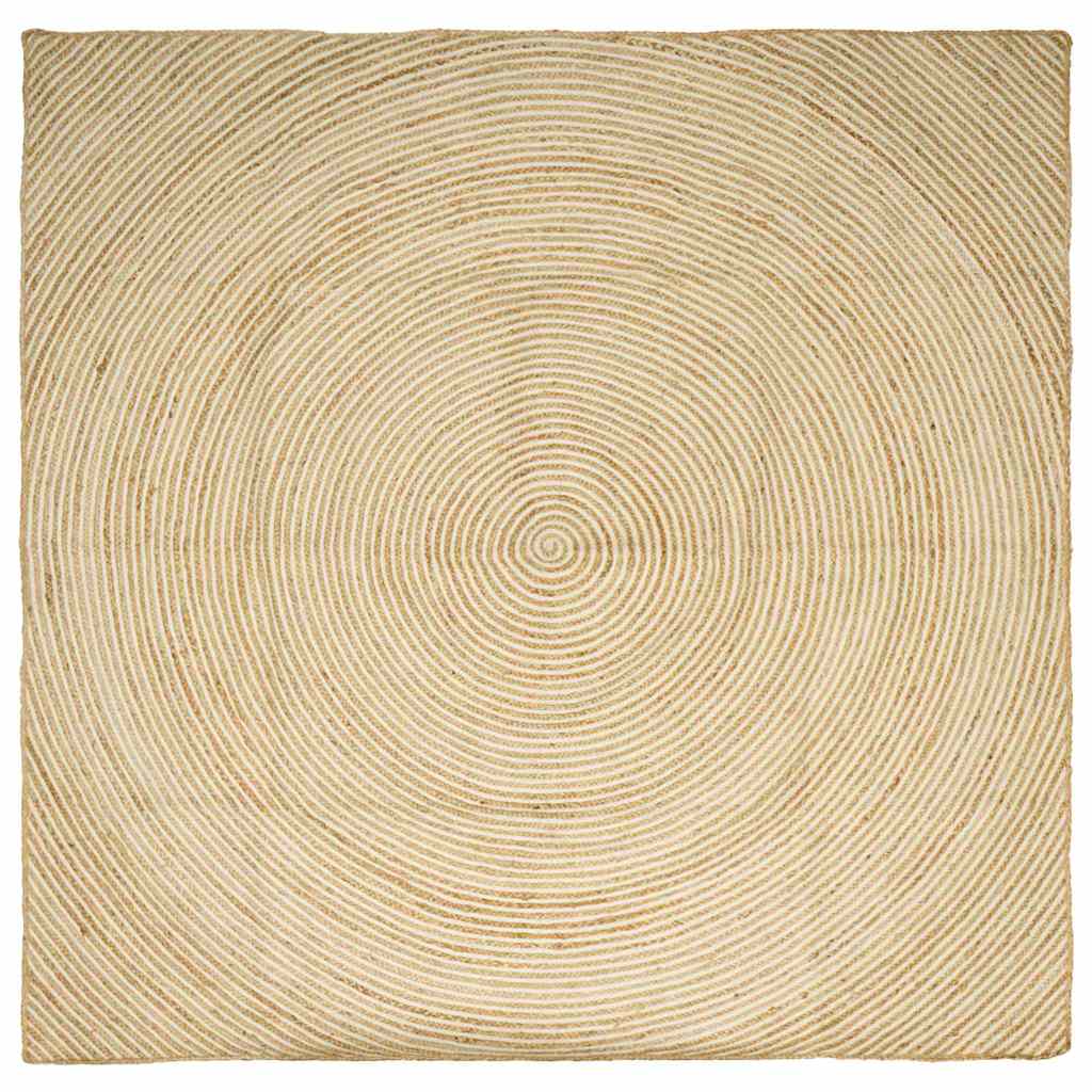 Vloerkleed Natuurlijk en Wit 300 x 300 cm Jute is nu te koop bij PeponiXL, paradijselijk wonen!