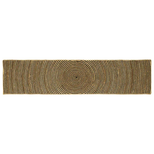Vloerkleed Natuurlijk en Zwart 60 x 250 cm Jute is nu te koop bij PeponiXL, paradijselijk wonen!