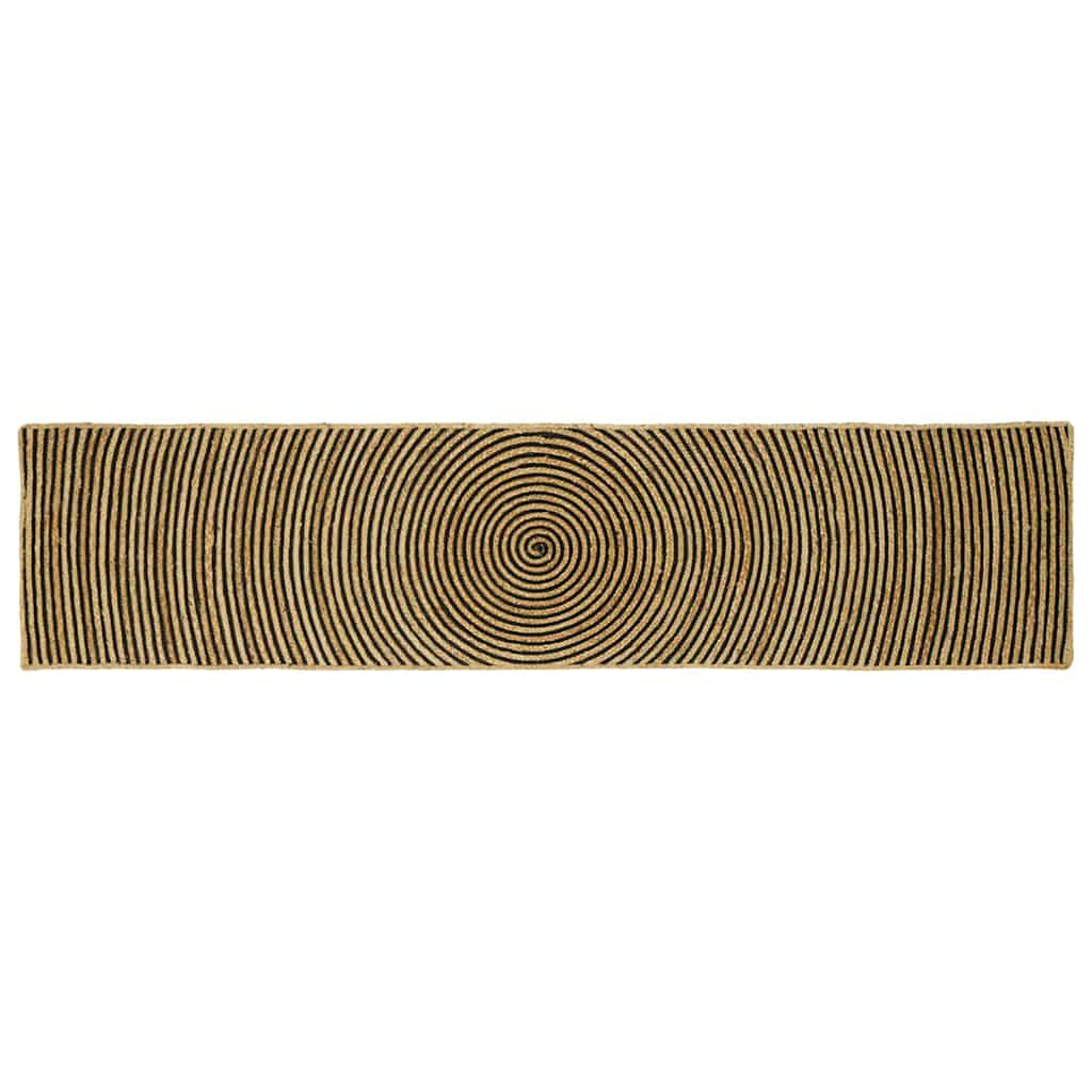 Vloerkleed Natuurlijk en Zwart 60 x 300 cm Jute is nu te koop bij PeponiXL, paradijselijk wonen!