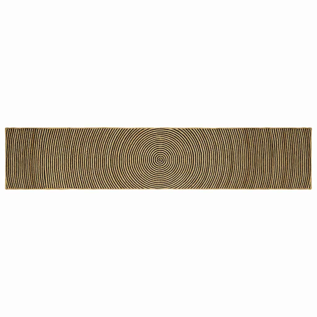 Vloerkleed Natuurlijk en Zwart 80 x 400 cm Jute is nu te koop bij PeponiXL, paradijselijk wonen!